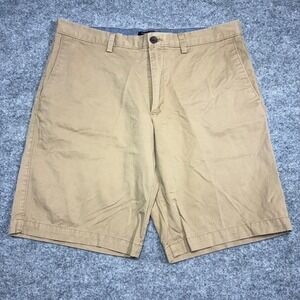 Banana Republic Mens Chino Shorts Tan Sz.35 Flat Front Casual Summer Preppy